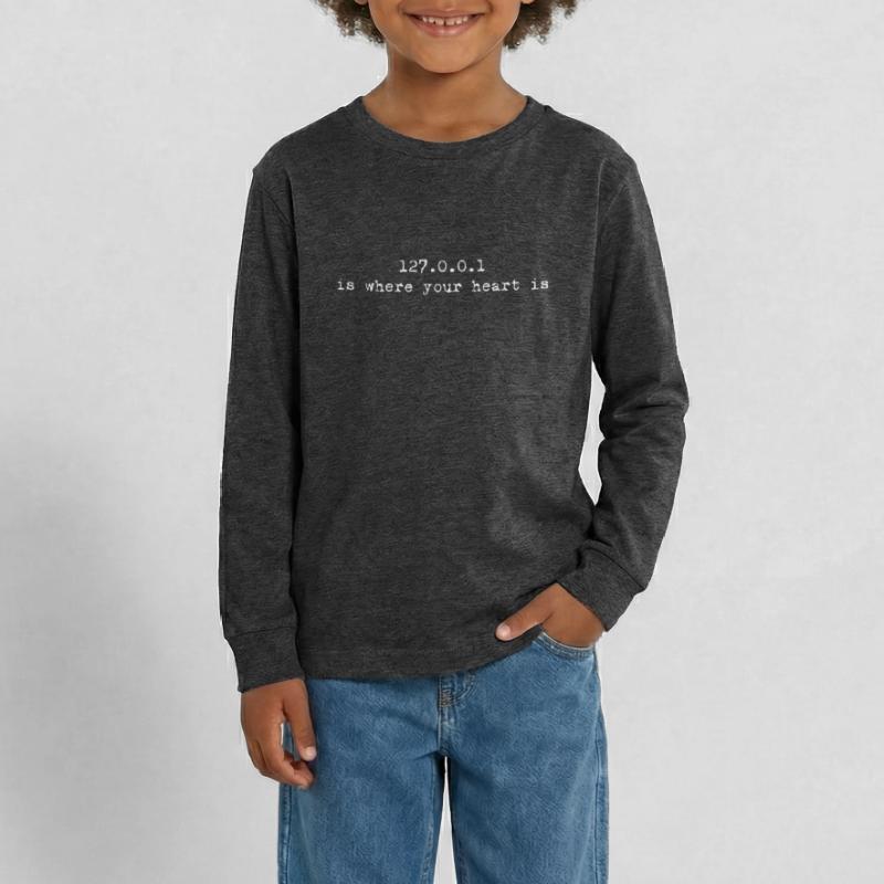 Coeur dans le code - Conception d’adresse IP à domicile T-shirt manches longues Premium Ado
