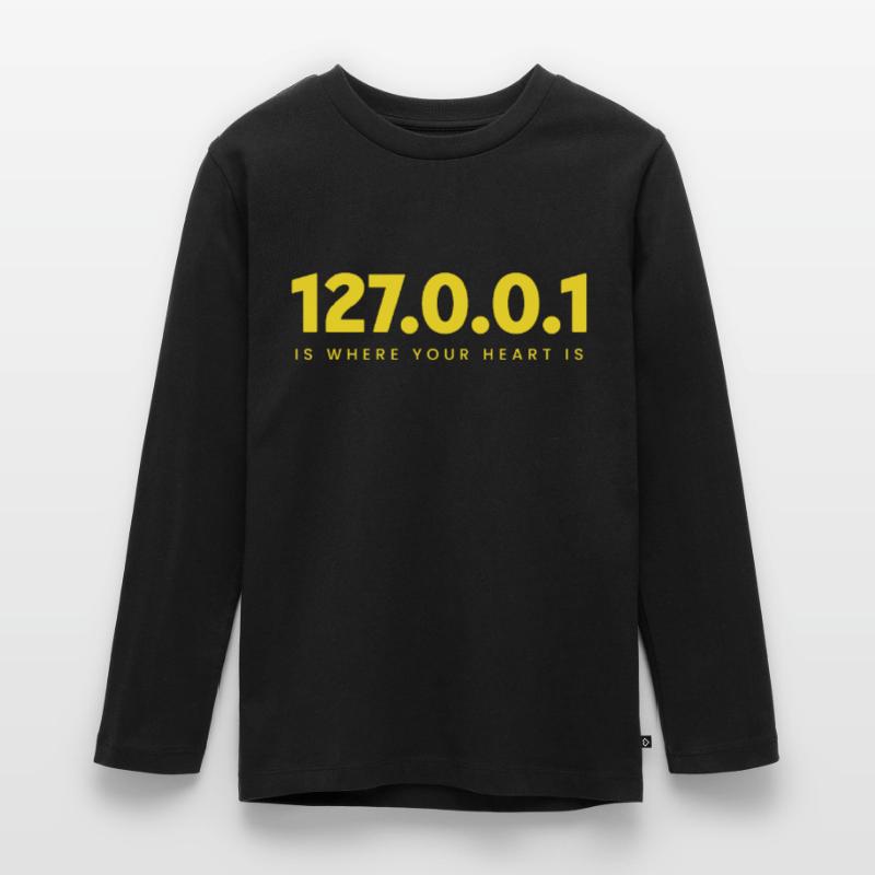 127.0.0.1 – Herz Eines Programmierers Teenager Premium Bio Langarmshirt