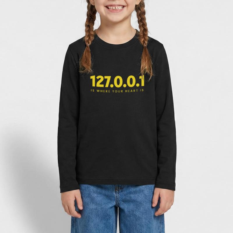 127.0.0.1 – Herz Eines Programmierers Teenager Premium Bio Langarmshirt