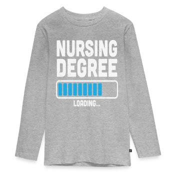 Pflegegrad Laden Pflegeangebote - Teenager Premium Bio Langarmshirt - Grau meliert - Vorne