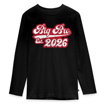Big Bro Est 2026 - T-shirt manches longues Premium Ado - noir - Devant - AI Model Kid Female (0cm)