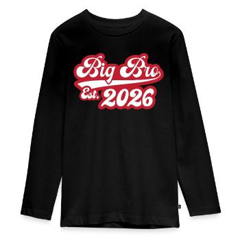 Big Bro Est 2026 - T-shirt manches longues Premium Ado - noir - Devant - AI Model Kid Female (0cm)