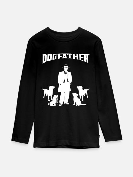 Dogfather - Teenager Premium Organic Long Sleeve Shirt - black