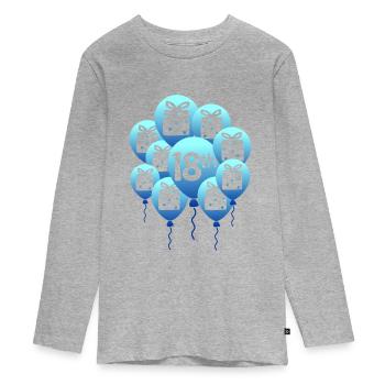 18th birthday - Teenager Premium Organic Long Sleeve Shirt - heather grey - Front