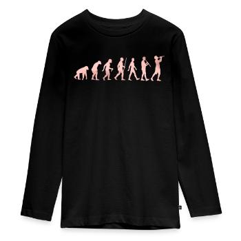 Klarinette - Teenager Premium Bio Langarmshirt - Schwarz - Vorne - AI Model Kid Female (0cm)