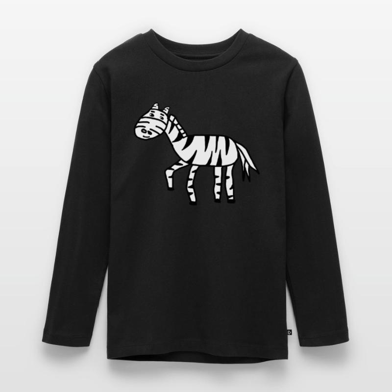 zebra Teenager Premium Organic Long Sleeve Shirt