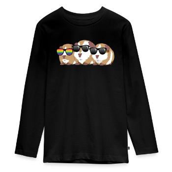 cobayes - T-shirt manches longues Premium Ado - noir - Devant - AI Model Kid Female (0cm)