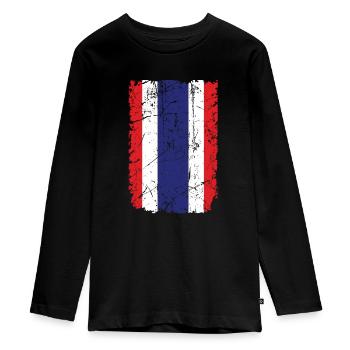 Thaïlande - T-shirt manches longues Premium Ado - noir - Devant - AI Model Kid Female (0cm)