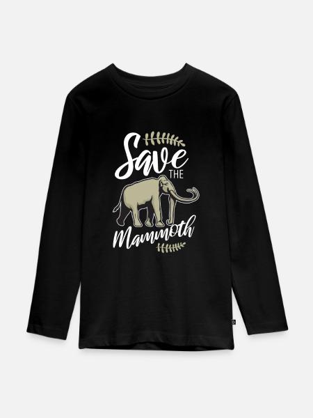 Mammut - Teenager Premium Bio Langarmshirt - Schwarz