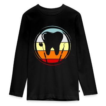 Dentiste - T-shirt manches longues Premium Ado - noir - Devant - AI Model Kid Female (0cm)