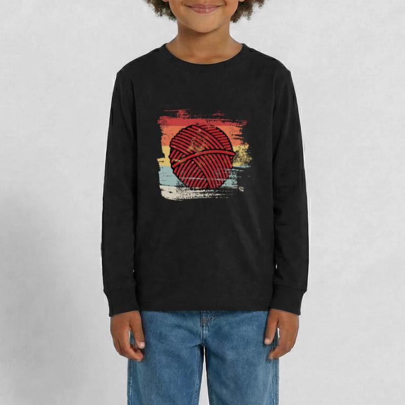 Retro Hobby Wool Teenager Premium Organic Long Sleeve Shirt