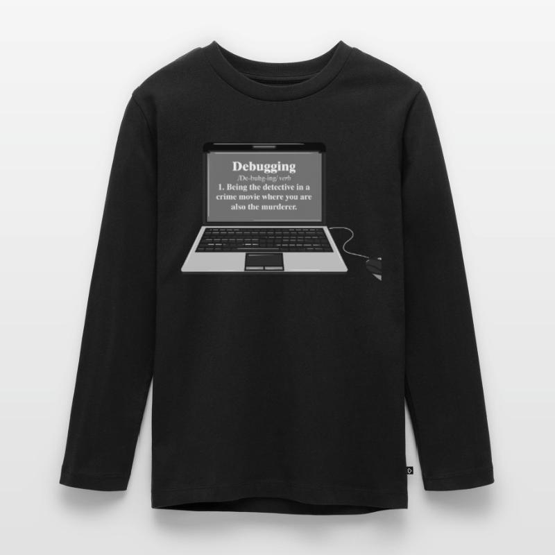 Lustiges Computer Debugging Programmierer Design Teenager Premium Bio Langarmshirt