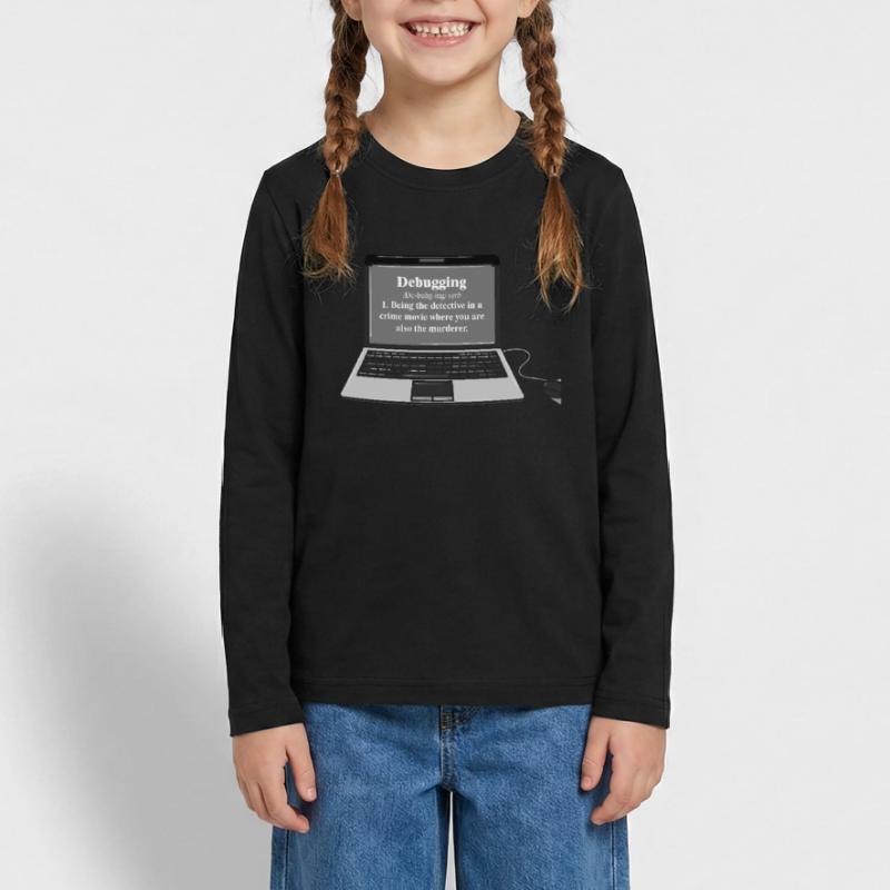 Drôle d’ordinateur debugging Programmeur Design T-shirt manches longues Premium Ado