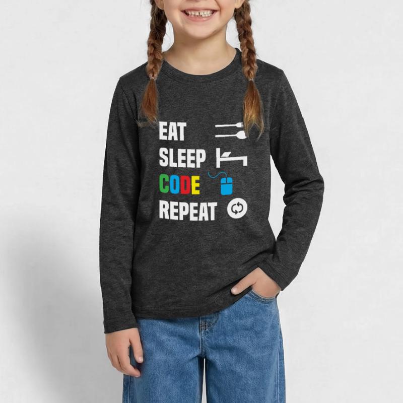 Code Encoding Coder Encoding Computer Scientist Teenager Premium Organic Long Sleeve Shirt