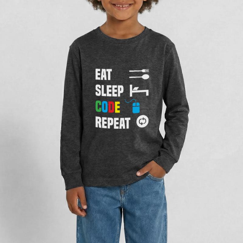 Code Encoding Coder Encoding Computer Scientist Teenager Premium Organic Long Sleeve Shirt