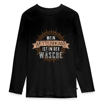 Pen and Paper W20 Mittelalter Geschenk - Teenager Premium Bio Langarmshirt - Schwarz - Vorne - AI Model Kid Female (0cm)