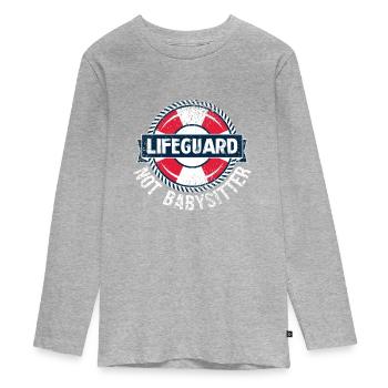 Lifeguard Lifeguard Lifeguard Gift - Teenager Premium Organic Long Sleeve Shirt - heather grey - Front
