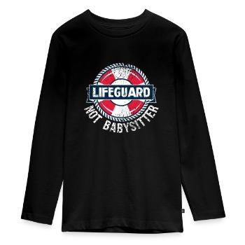 Sauveteur sauveteur Cadeau Sauveteur - T-shirt manches longues Premium Ado - noir - Devant - AI Model Kid Female (0cm)
