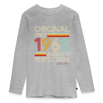 1968 - Teenager Premium Organic Long Sleeve Shirt - heather grey - Front