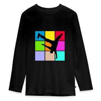 Breakdance - T-shirt manches longues Premium Ado - noir - Devant - AI Model Kid Female (0cm)