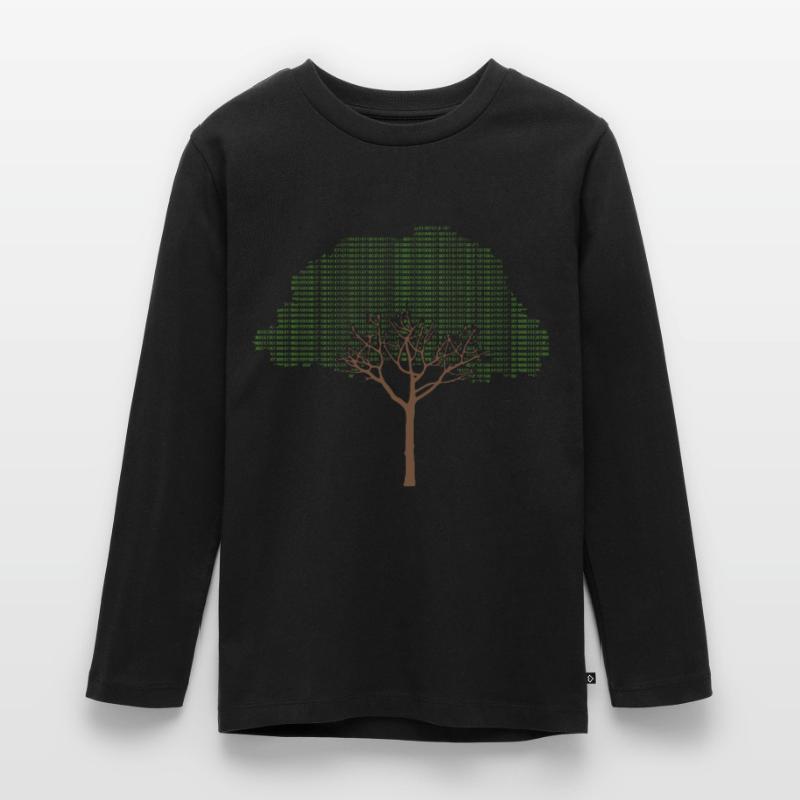 Binary Tree Admin Hacker Coder Programmierer Teenager Premium Bio Langarmshirt