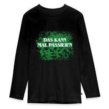 can happen - Teenager Premium Organic Long Sleeve Shirt - black - Front - AI Model Kid Female (0cm)