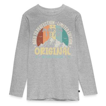 55th Anniversary March 1970, March 1970 - Teenager Premium Organic Long Sleeve Shirt - heather grey - Front