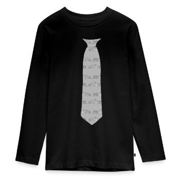Krawatte Häuser, Haus, Stadt - Teenager Premium Bio Langarmshirt - Schwarz - Vorne - AI Model Kid Female (0cm)