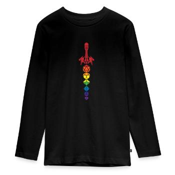 Cadeau jeu de rôle - T-shirt manches longues Premium Ado - noir - Devant - AI Model Kid Female (0cm)