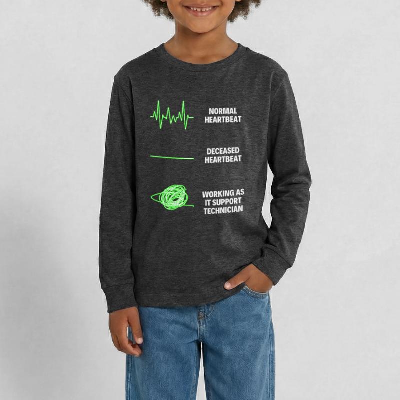 IT Support Technician Worker IT Computer Teenager Premium Organic Long Sleeve Shirt