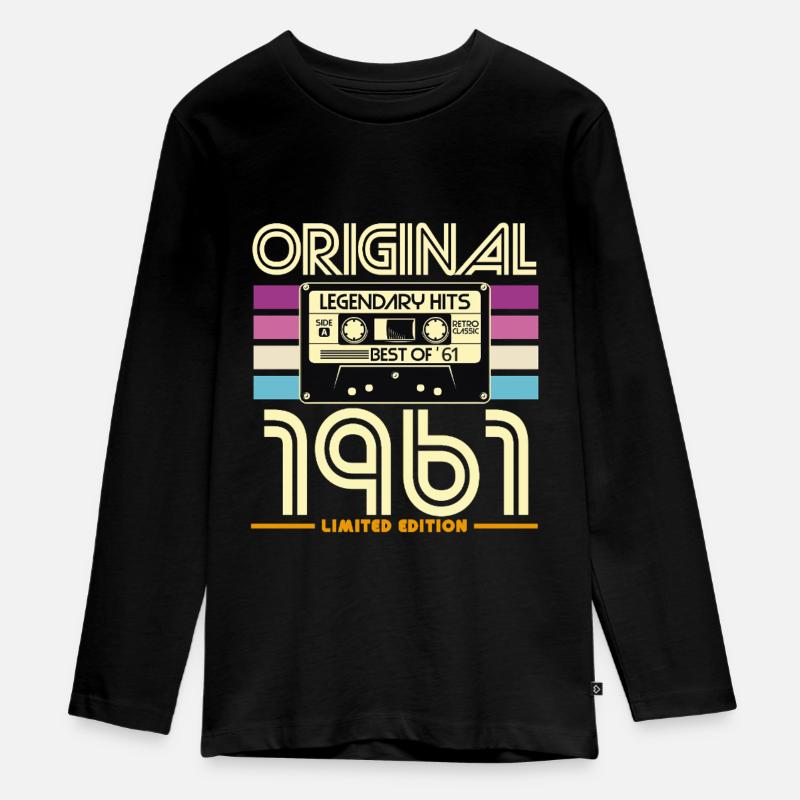 Original 1961 Cassette Rétro Edition - T-shirt manches longues Premium Ado - noir