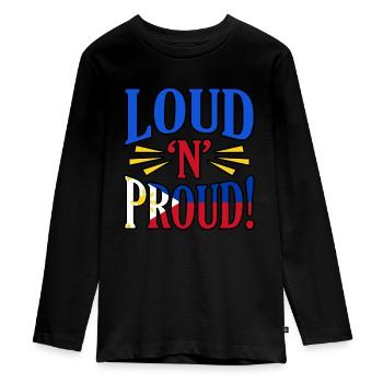 Philippinen - Teenager Premium Bio Langarmshirt - Schwarz - Vorne - AI Model Kid Female (0cm)