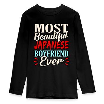 Japon - T-shirt manches longues Premium Ado - noir - Devant - AI Model Kid Female (0cm)