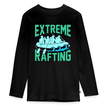 Rafting extrême - T-shirt manches longues Premium Ado - noir - Devant - AI Model Kid Female (0cm)