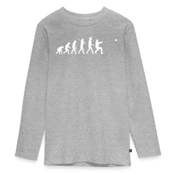 Lancer de marteau - T-shirt manches longues Premium Ado - gris chiné - Devant