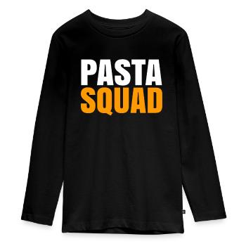 Escouade de pâtes - T-shirt manches longues Premium Ado - noir - Devant - AI Model Kid Female (0cm)