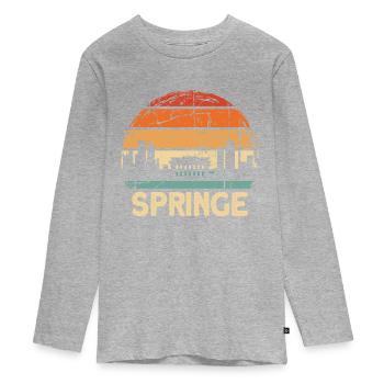 Sauter - T-shirt manches longues Premium Ado - gris chiné - Devant