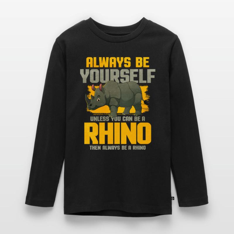 Rinoceronte Maglia a maniche lunghe ecologica premium per ragazzi