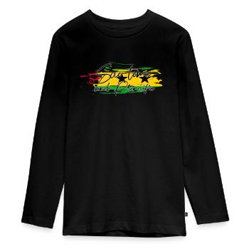 São Tomé - T-shirt manches longues Premium Ado - noir - Devant - AI Model Kid Female (0cm)