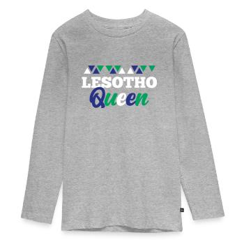 Liberia - Teenager Premium Bio Langarmshirt - Grau meliert - Vorne
