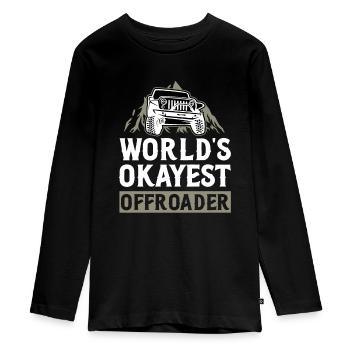 Off-road - Teenager Premium Organic Long Sleeve Shirt - black - Front - AI Model Kid Female (0cm)