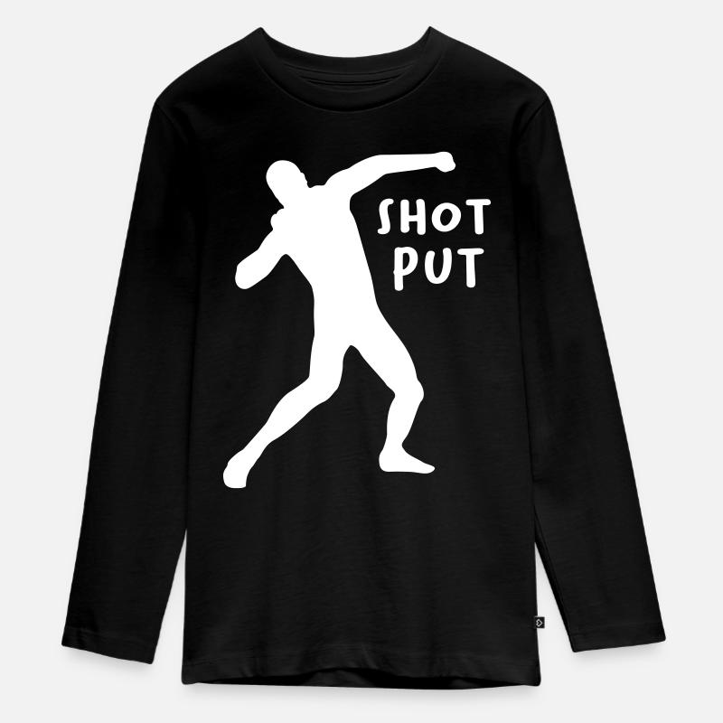Cadeau de conception de lancer du poids - T-shirt manches longues Premium Ado - noir