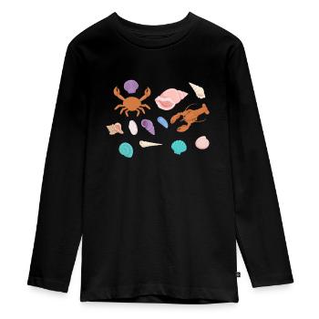 Crustacean Core Crustacean Shirt Cadeau - T-shirt manches longues Premium Ado - noir - Devant - AI Model Kid Female (0cm)