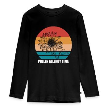 Allergie au pollen Time Shirt Rhume des foins - T-shirt manches longues Premium Ado - noir - Devant - AI Model Kid Female (0cm)