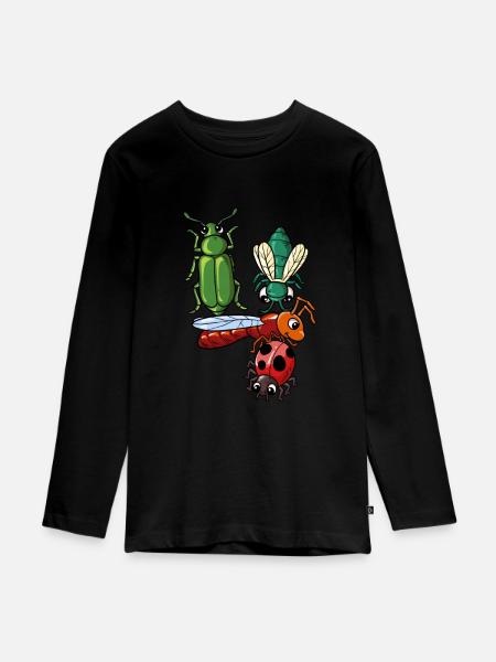 Insectes 4 Anniversaire - T-shirt manches longues Premium Ado - noir