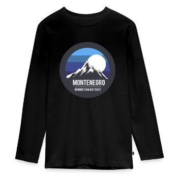 Monténégro - T-shirt manches longues Premium Ado - noir - Devant - AI Model Kid Female (0cm)