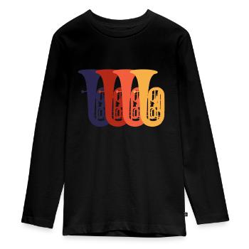 tuba - Teenager Premium Bio Langarmshirt - Schwarz - Vorne - AI Model Kid Female (0cm)