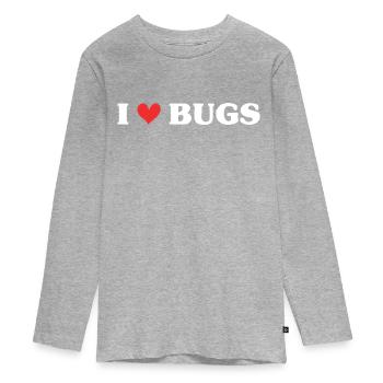 Insect Entomologist Biology - Teenager Premium Organic Long Sleeve Shirt - heather grey - Front