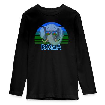 Roma - Teenager Premium Organic Long Sleeve Shirt - black - Front - AI Model Kid Female (0cm)