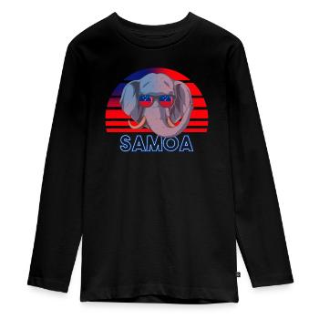 Samoa - Teenager Premium Bio Langarmshirt - Schwarz - Vorne - AI Model Kid Female (0cm)
